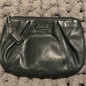 Coach Black Leather Wristlet